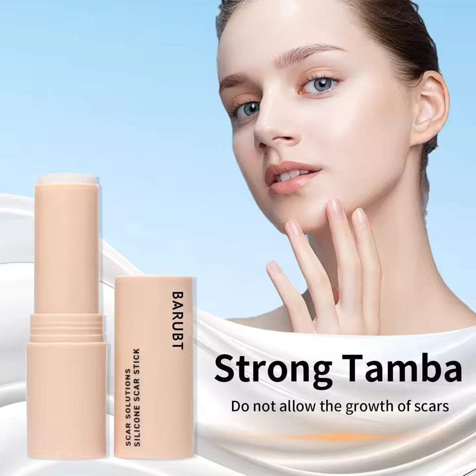 Silicone Scar Stick, Scar and Skin Remodeling, Improves Texture, Soothing, Natural Recovery Formula, Body and Face Scar Stick