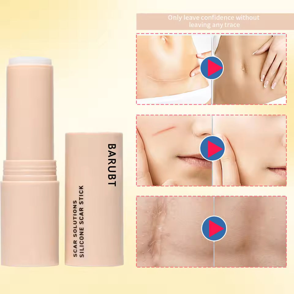 Silicone Scar Stick, Scar and Skin Remodeling, Improves Texture, Soothing, Natural Recovery Formula, Body and Face Scar Stick